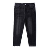 Pantalon en denim noir décontracté pour hommes de grande taille